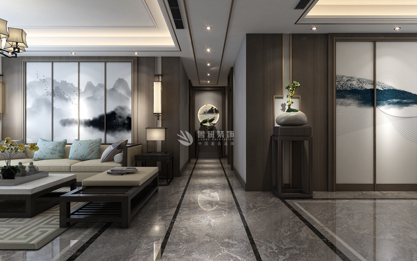 風(fēng)景御園,中式風(fēng)格,入戶門廳